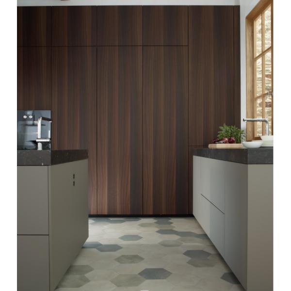 Finished Modern Style Veneer Kitchen Timber Veneer Cabinet For Old Kitchen Renovation