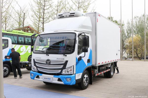Cheap New Energy Vehicle Foton Refrigerated Truck 18 Cubic  Gas-Electric Hybrid
