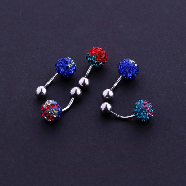 Stainless Steel Screw Belly Button Rings for Women and Girls, 14G Naval Body Jewelry Piercing Ring