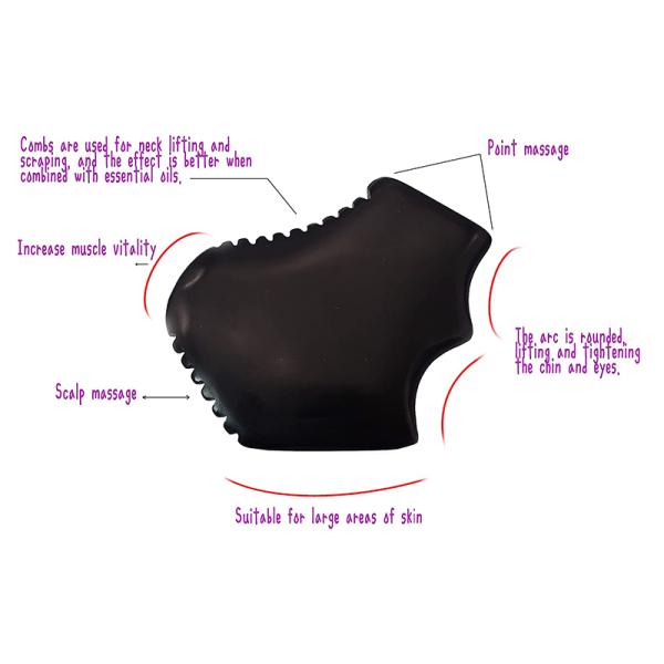 Private Label Gua Sha Jade Face Massage Natural Massage Bian Stone Facial Guasha Scraping Tool with Portable Handheld Design