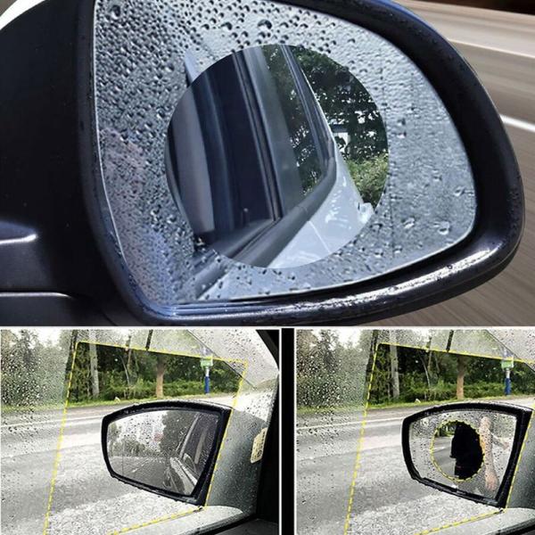 Customized Mingtu Universal Oval 135*95mm Car Rainproof Shield Anti Fog Rearview Film
