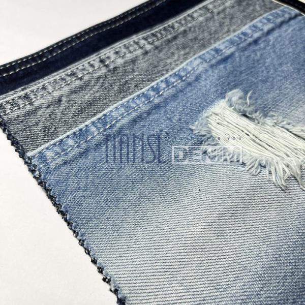 Cotton Polyester Viscose Stretch Lightweight Denim Fabric By The Yard 11.1 Oz