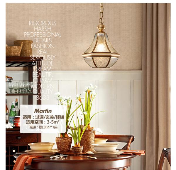Europe Lustre Copper Led Pendant Chandeliers Lamp Glass Corridor Led Chandelier(WH-CI-140)