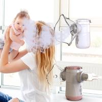 Nebulizador de mão pediátrico com bateria removível de vidro médico