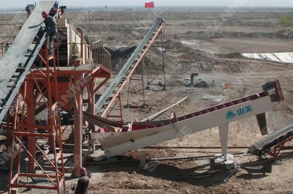 Arruela espiral de grande resistência da areia, consumo espiral da baixa potência da máquina de lavar da areia
