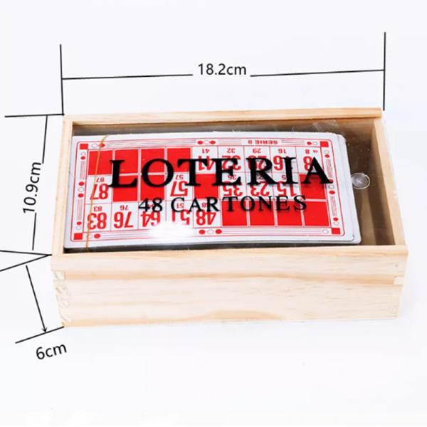 Natural Wood La Loteria Cards Game Toy For Unisex 90pcs Coin 48pcs Cards