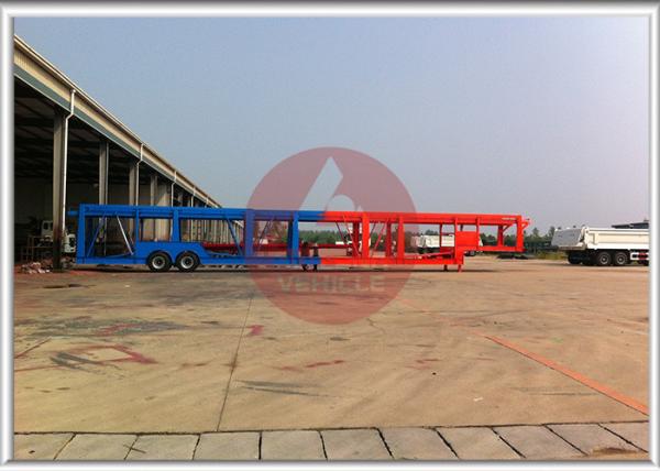 Rear Ladder Car Transporter Trailer Customized Design 16100x3000x4000mm Overall Skeletal Structure