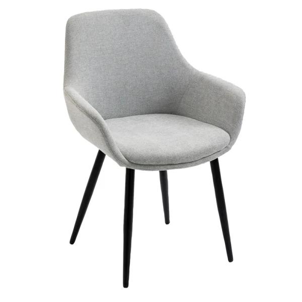 Modern Arm Dining Chairs New Design Copenhagen fabric Chairs  Metal Leg Dinning Chair