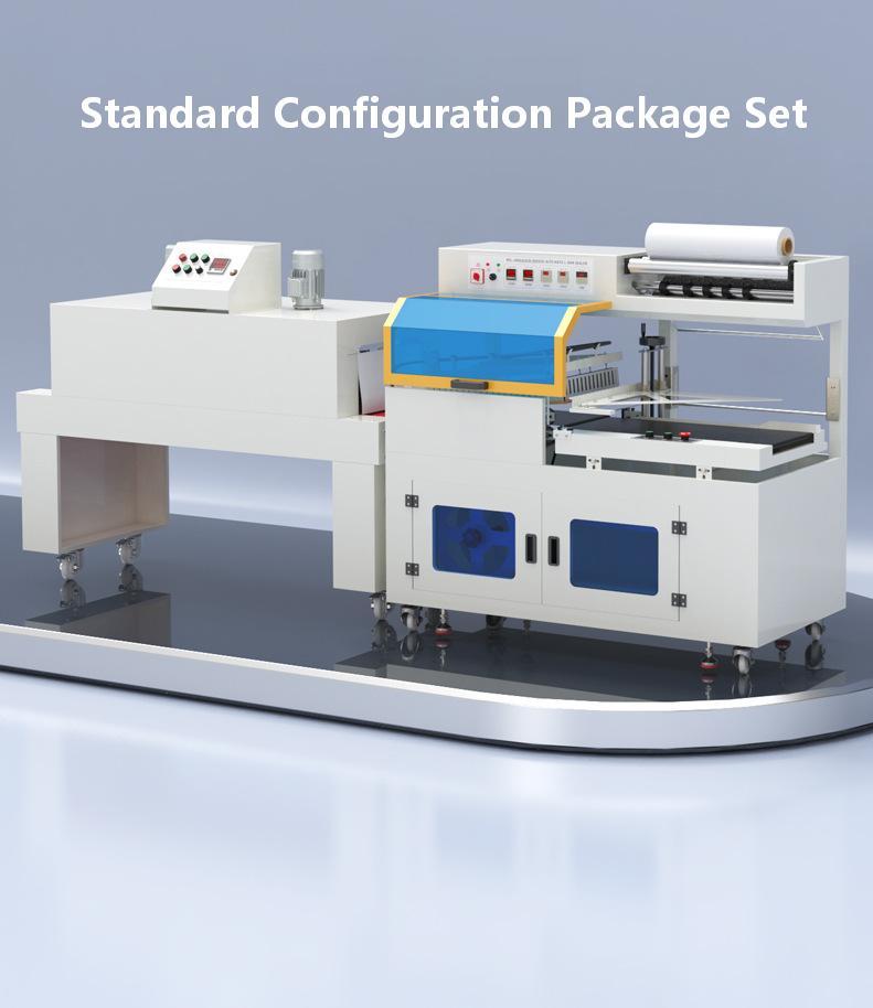 Fully Automatic High-Speed L-Type Sealing Cutting Heat Shrink Wrapping Machine PLC-Controlled Food Cartons Cans Tableware