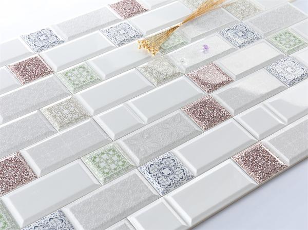 10x30cm White Vintage Porcelain Wall Tiles for Indoor Backsplash