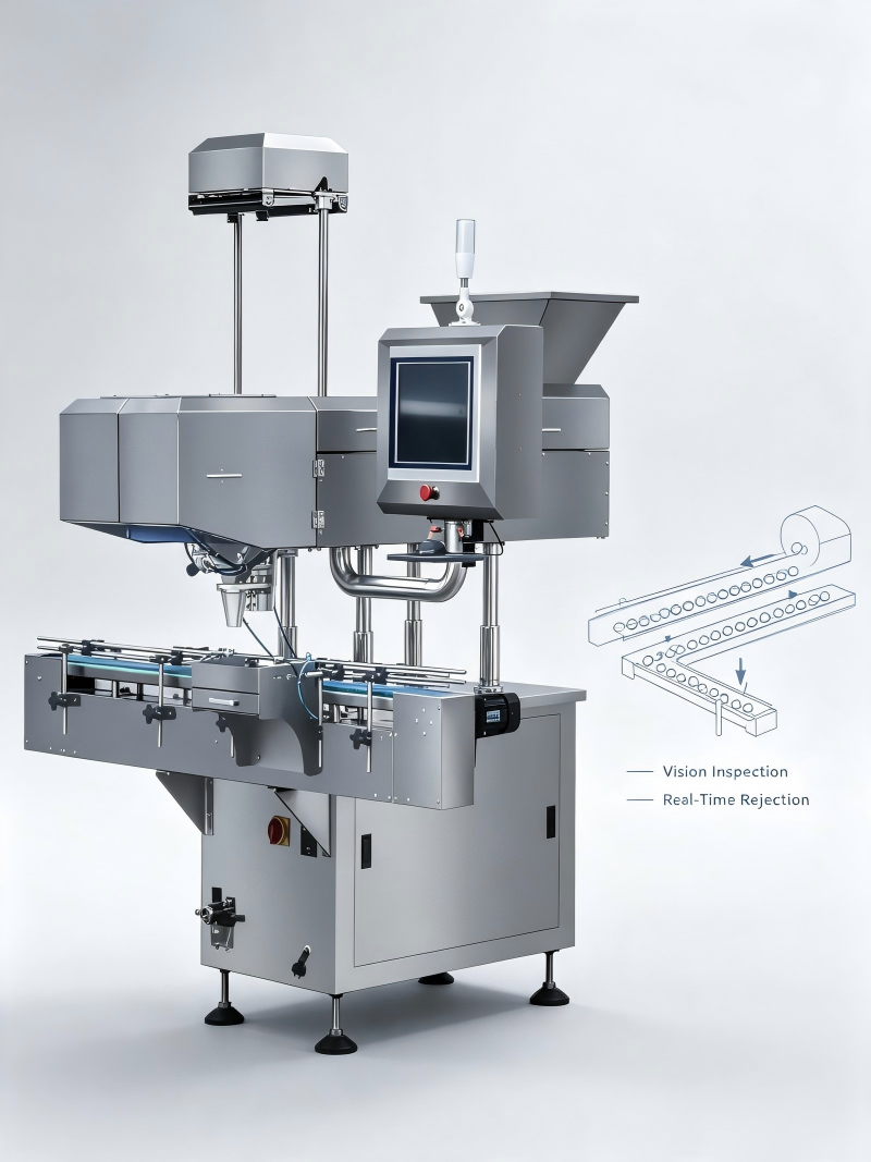 8 Channels Pill Counting Machine Vision Inspection For Tablets And Capsules