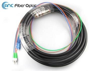 O SC exterior APC da trança 2F 4F 6F 12F da fibra ótica Waterproof o diâmetro de 9.8mm