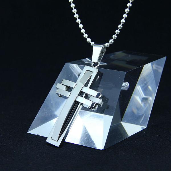Fashion Top Trendy Stainless Steel Cross Necklace Pendant LPC279