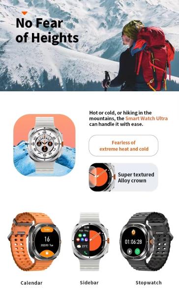 Newest 2025 W7 Ultra GPS Round Smartwatch for Men and Women Heart Rate Monitor Battery 3.8V/400mAh-702224