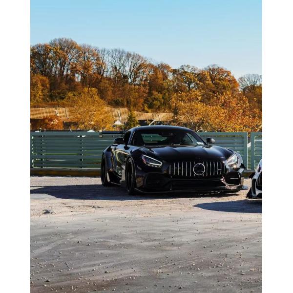 For Mercedes AMG GT Carbon Fiber Widebody Kit AMG GT Upgraded CBE Style Front Lip Diffuser Spoiler Widebody Kit