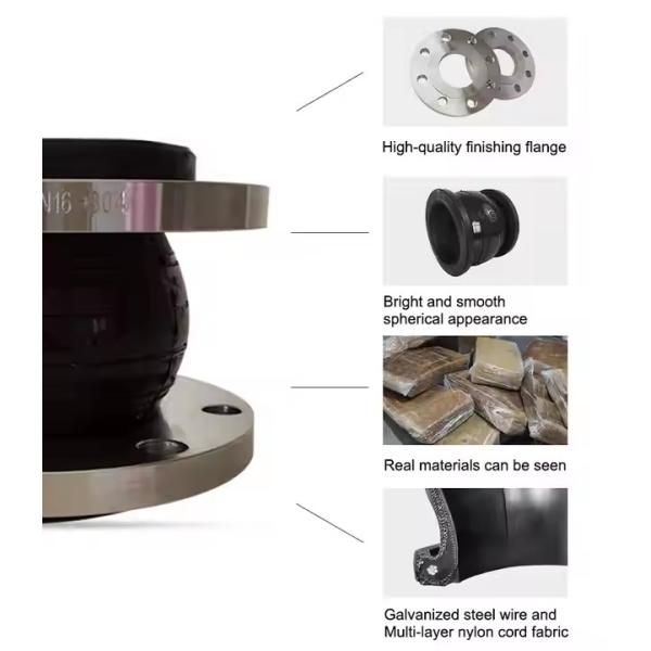 DN32 - DN3000mm Epdm Expansion Single Ball Rubber Expansion Joint For Pipe