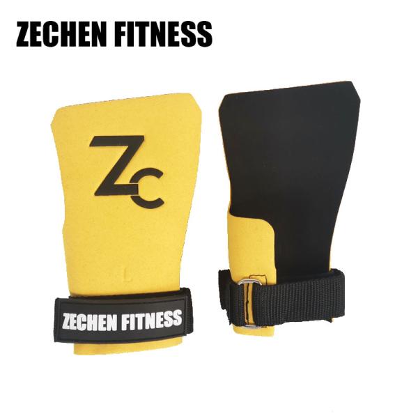 Gymnastics Fingerless Crossfit Grips Palm Protect Gloves Leather OEM Pull Up Hand Straps