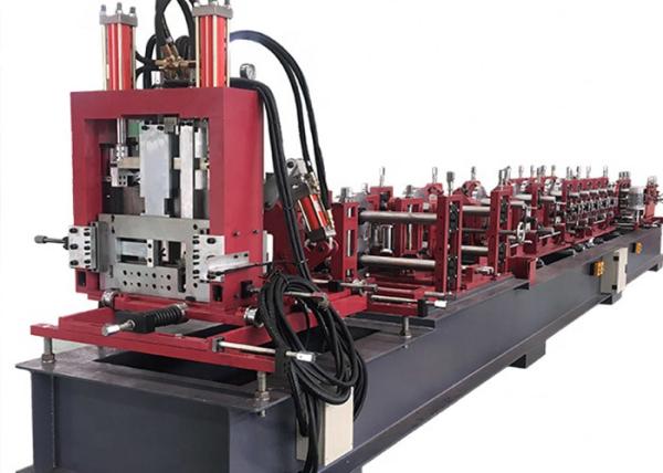 Automatic C Z Purlin Roll Forming Machine PPGI PPGL Chain Drive Pre Cutting