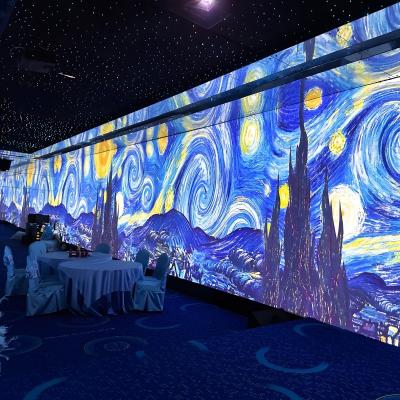 Projeção de Casamento Equipamento de Projeção Interativo Imersivo Sala de Banquetes Piso da parede