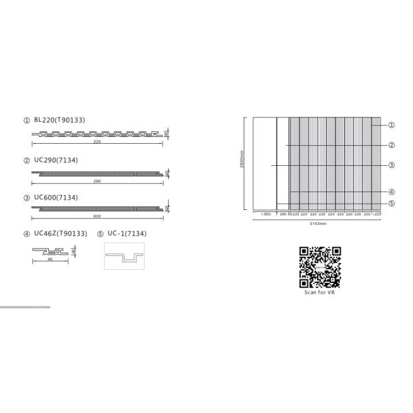 Отделка доски Пвк окружающей среды дружелюбная для крытого украшения