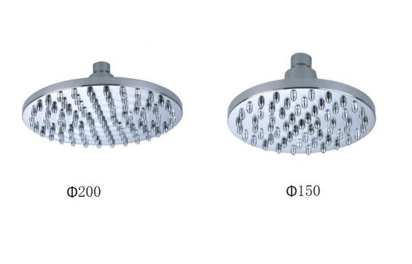 ZYD01W Diameter 200mm Round Shape Multicolor Abs Chrome Plated Bathroom Rainfall Overhead Shower Head Shower Head