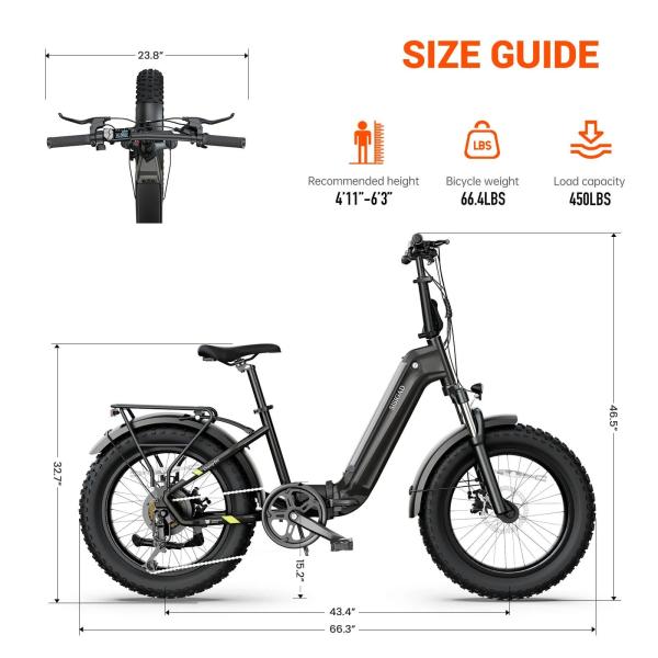 All Terrain Folding Fat Tire Electric Bike 20x4 Powerful All-Terrain Mountain Snow Beach Fat Tire E-Bike