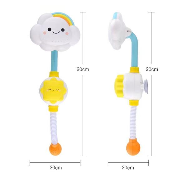 Cloud Bathroom Plastic PC Electric Sprinkler Shower Perfect for Children's Bath Time