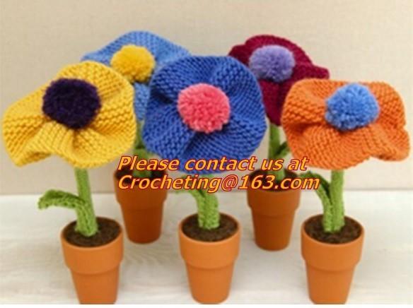 Custom kitted toys, knitting girl, 100% cotton yarn custom toys， Cheap custom plush toys