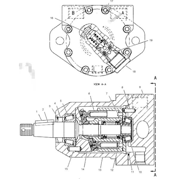 Excavator E325C E330C hydraulic fan motor E322C M325C 179-9778 fan pump