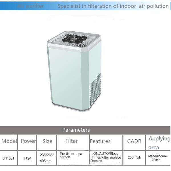 Sleep 2.6kg 200m3/H 18w 12h Air Filter Cleaner