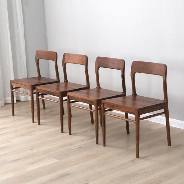 Contemporary Solid Wood Chairs / Wooden Restaurant Chairs Without Armrest