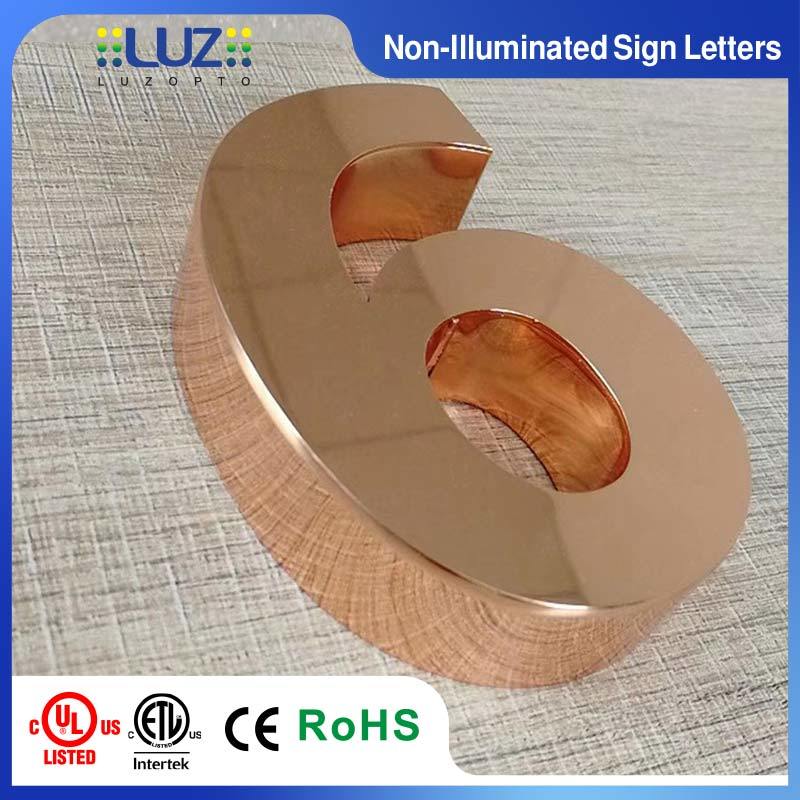 Custom 3D Fabricated Stainless Steel Sign Letters | Non-Lit Metal Lettering