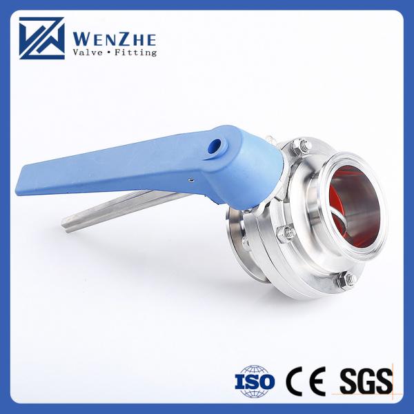 Hygienic Stainless Steel 304/316L Manual Clamp Butterfly Valve for Dairy Pharmacy
