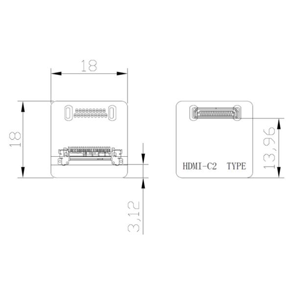 i pex CABLINE CA Micro Coaxial Cable 20525-030e-02 Lvds Cable Assembly to HD cable adapter MINI-HDMI elbow head HDMI-C