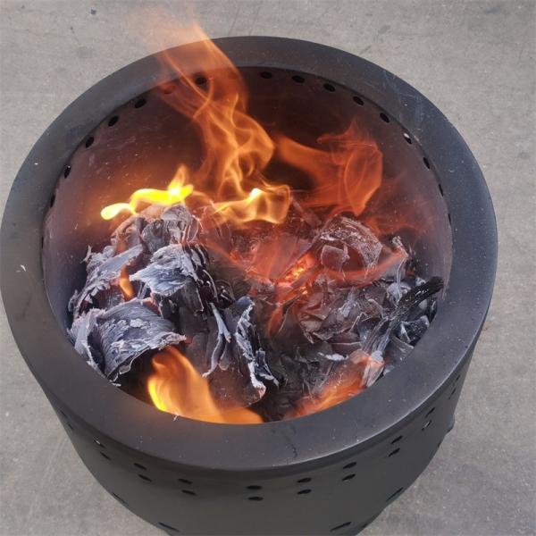 13.5 Inches Powder Coated Steel Fire Pit Smokeless Fire Pit Sliver Or Black