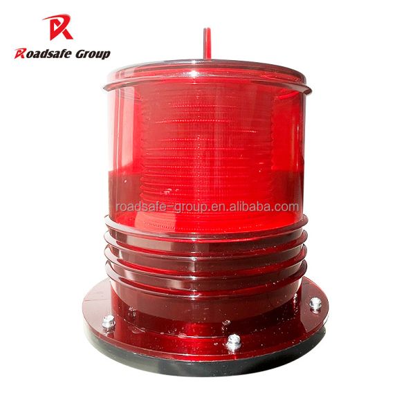 Solar LED Barricade Warning Light - Yellow Boat Signal Light Flashing Traffic Lamp for Road Safety