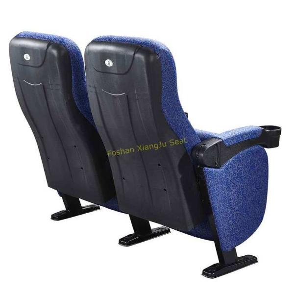 Blue Frabic ABS Theatre Seating Chairs Home Furniture Plastic Shell Anti - Fading