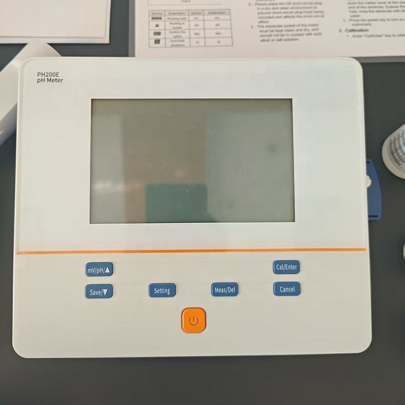 6.0 Inch LCD PH200E Benchtop pH Meter 1-3 Points Calibration -2.00-18.00pH Range IP54 for Mineral Testing