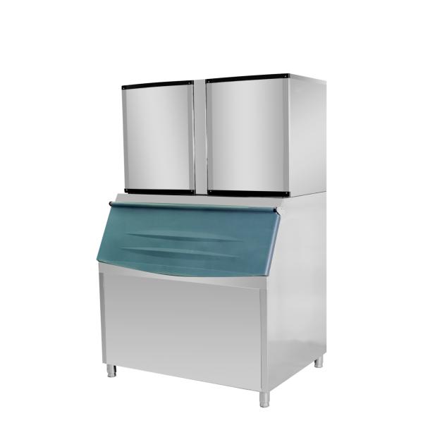 Commercial Combined Type Automatic Ice Cube Maker with 300Kg Ice Storage Capacity