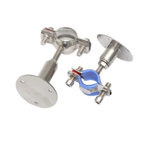 16-300mm Pipes Standard Stainless Steel Pipe Hangers with 2 Screws Ring and Rubber