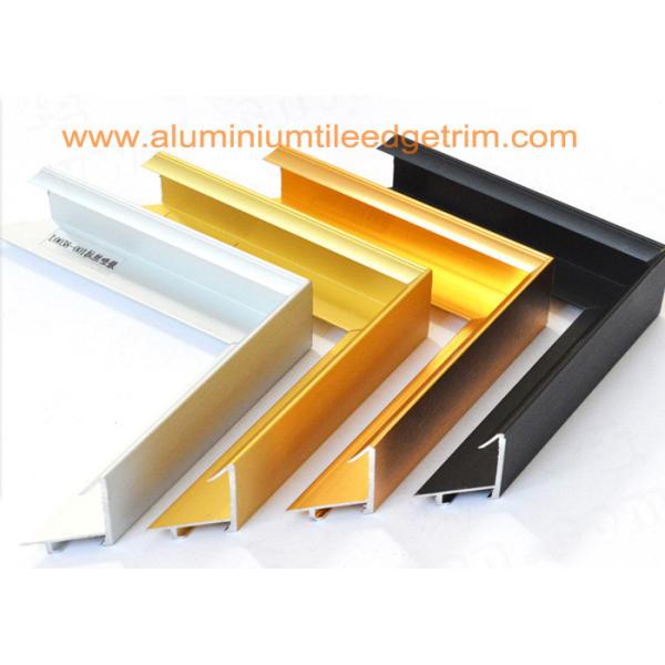 Brushed Aluminium Picture Frame Mouldings , Aluminium Picture Frame Extrusions 