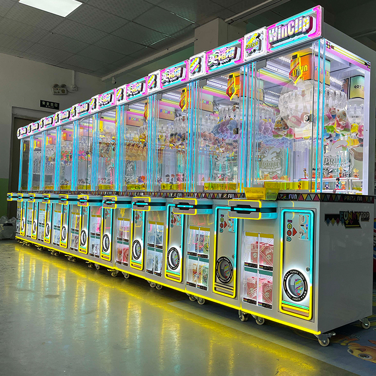 Transparent Tempered Glass Clip Clamp Gift Machine 60kgs Coin Operated Win Clip Prize Machine Designed To Improve Amusement Parks Arcades And Family Entertainment Venues With Prize Distribution