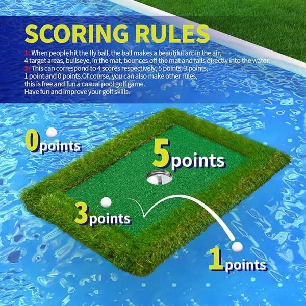 Kids and Adults Water Play Game Sets with Logo Laser Printing Floating Golf Green