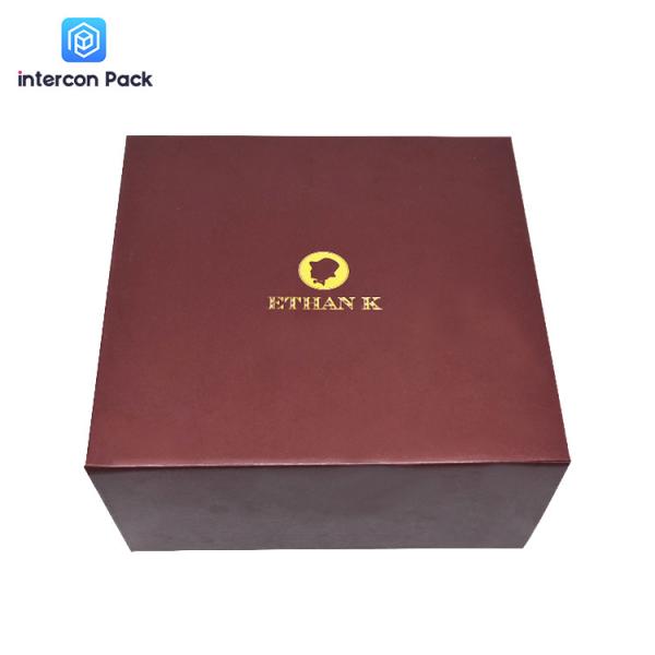 Folding Boutique Luxury Gift Packaging Boxes 25x14cm Partially Hot Gold