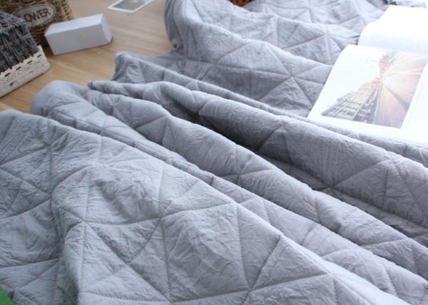 Washable Cotton Throw Blanket , Quilted Multiple Colors Luxury Throw Blanket