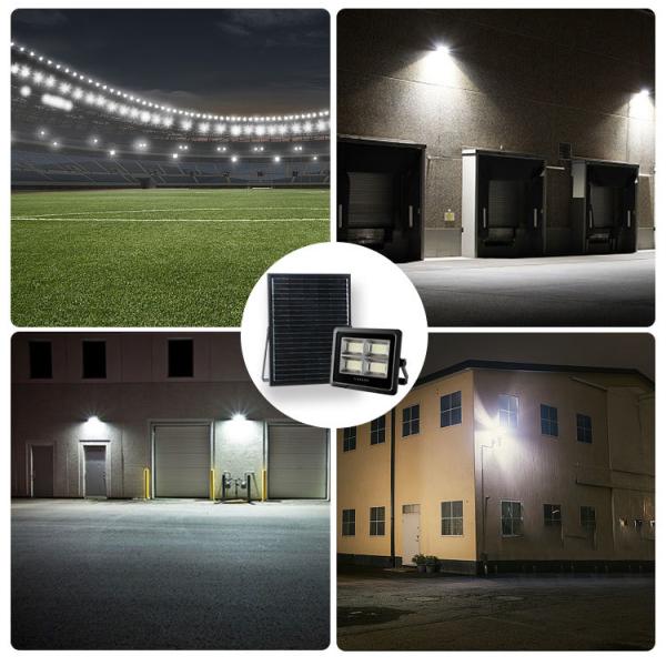 High Power 50W-500W Solar Flood Lights with 120 Degrees Beam Angle and 6000K Cool White LED