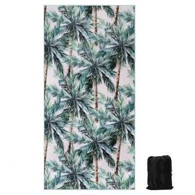 O waffle Microfiber toma partido toalha de praia feita sob encomenda da cópia do Packging personalizado