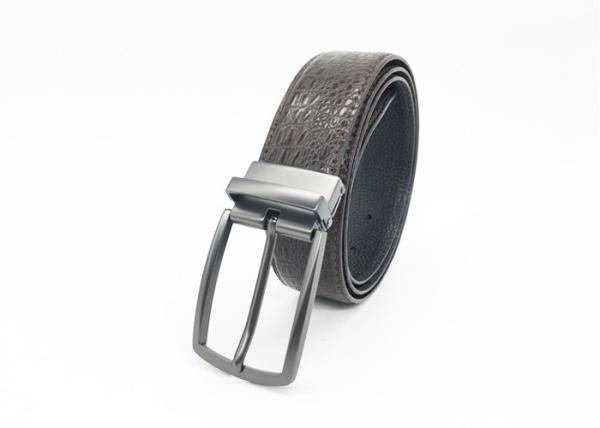ODM 140CM Men Crocodile Leather Belt With Alloy Pin Buckle