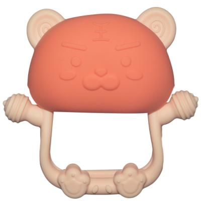 MHC soft silicone teether Rattles Cat BPA Free Silicone Baby Teether