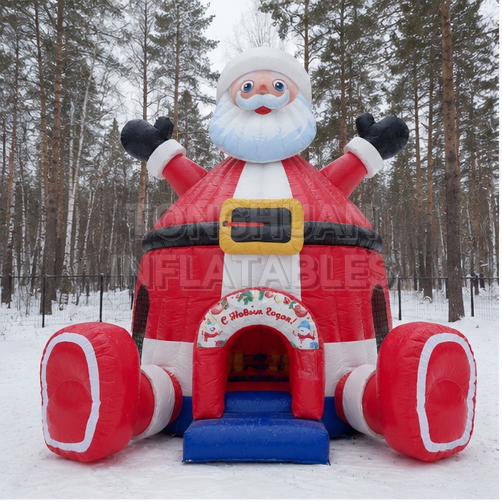 Santa Claus Inflatable Bounce House for Commercial Christmas Events